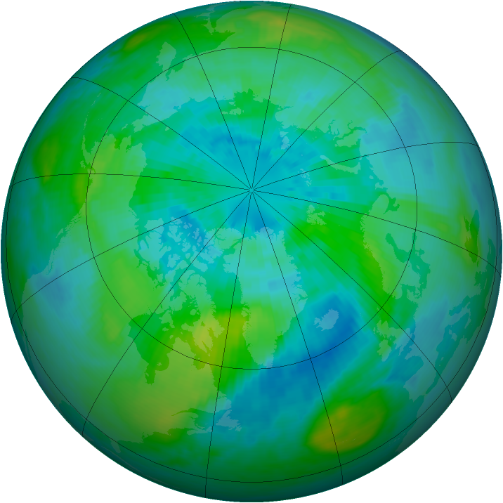 Arctic ozone map for 24 September 1983